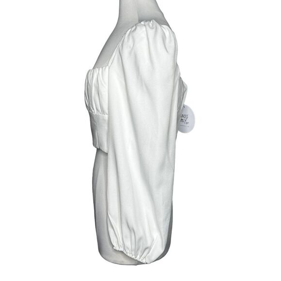 Princess polly Ariah On or Off Shoulder Long Blouson Sleeve Crop Top Blouse NWT - Picture 2 of 4